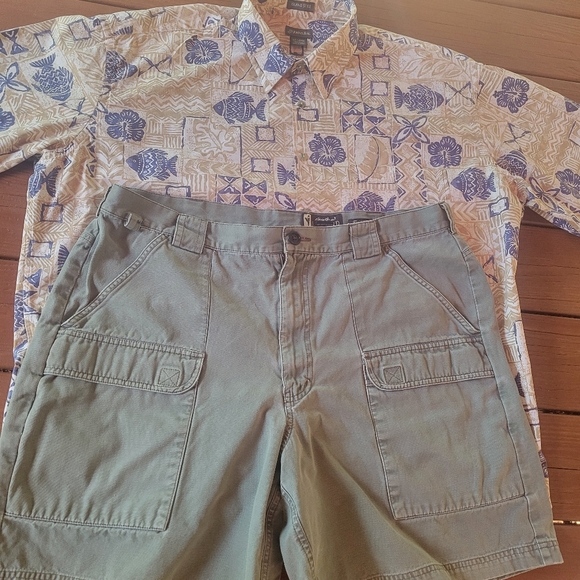 Men's Big & Tall Short Sleeve Shirt & Shorts Combo Set - Picture 8 of 12